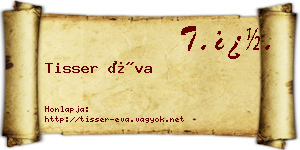 Tisser Éva névjegykártya
